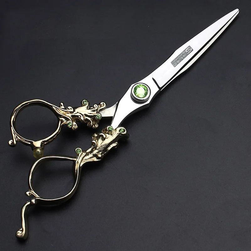 Professional hair salon barber scissors 6 inch hairdresser special barber shop scissors flat cut teeth shear thinning suit 240701 S2563