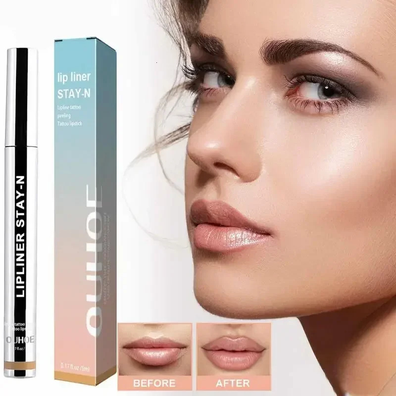 Peel Off Lip Liner Waterproof Long Lasting Liquid Lip Stick Non- Stick Lip Liner Moisturizing Tear Off Lipliner Stain Lip Care i240705