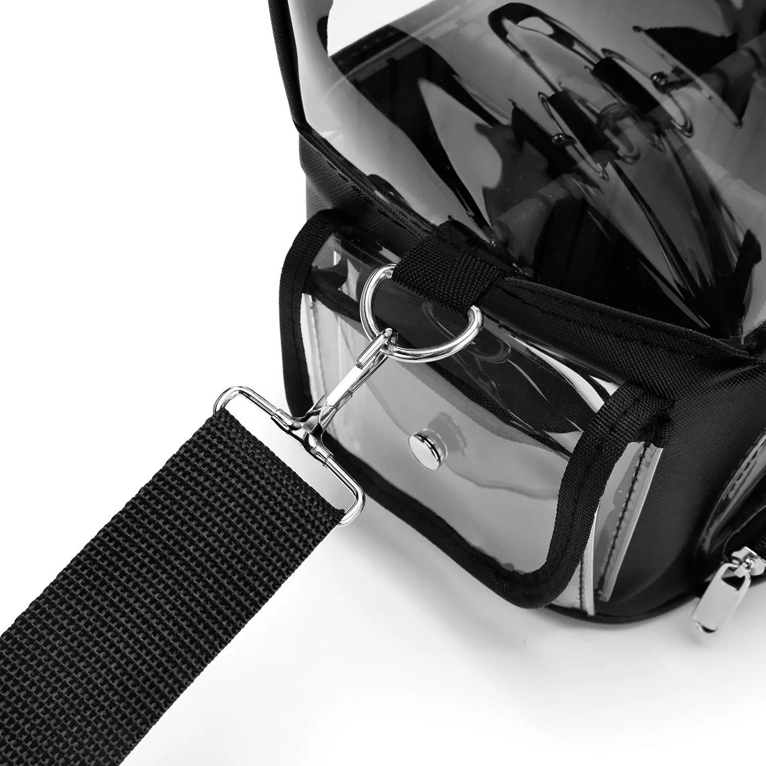 Barber Makeup Bag Salon Makeup Tool Backpack Hair Compression Portable Storage Box Transparent Waterproof Travel Handbag 240704bj