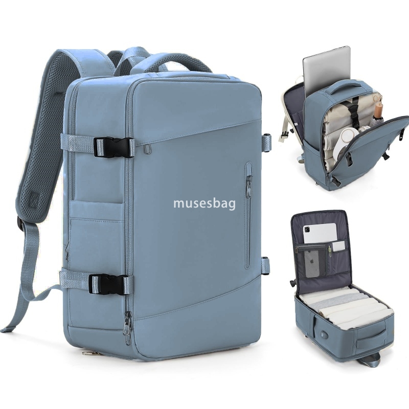 Fashionable Women's Advanced Sense New Middle School Student School Bag Travel Backpack Travel Simple Large Capacity Multi functional Expansion L
