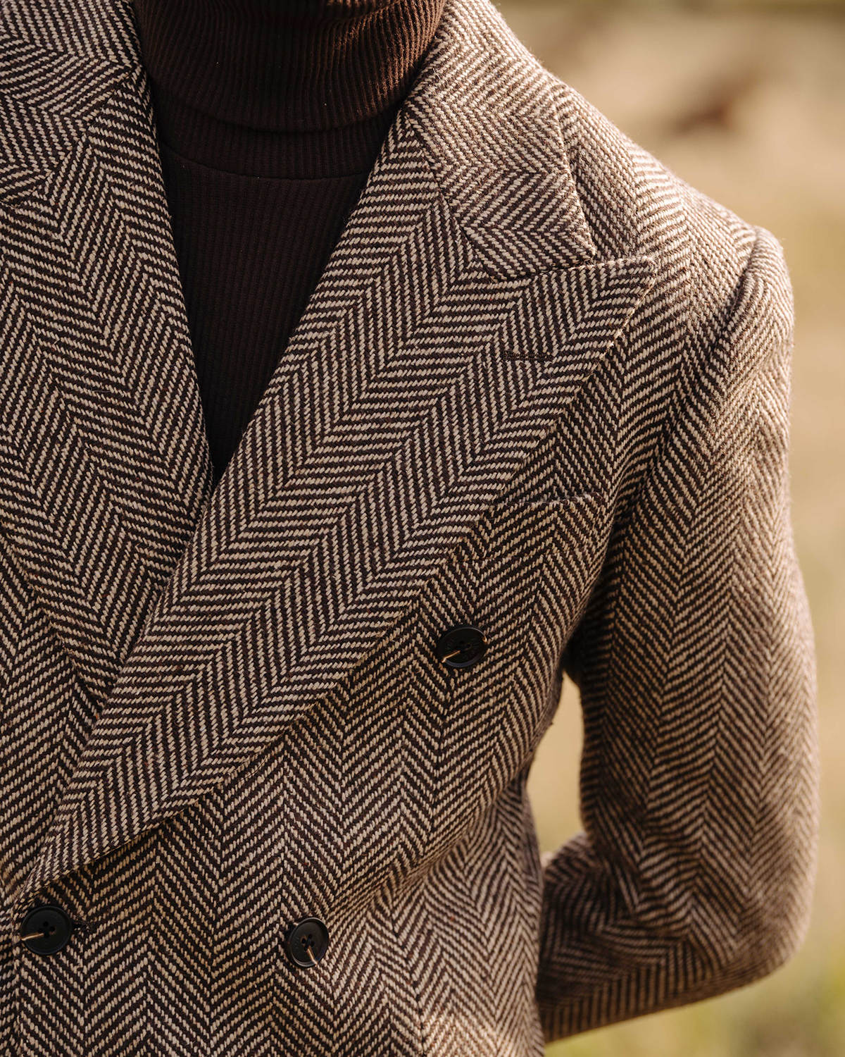 Casual Men's Coat Peaked Lapel Wool Blend Tailored Long Warm Jacket For Men Double Breasted Autumn Winter Custom Made 2 Piece Set Coats+Pants