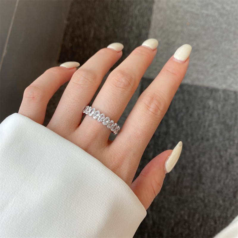 3x5mm oval diamond gold ring designer for woman wedding party 925 sterling silver luxury 5A zirconia wed engagement rings women jewelry festival gift 