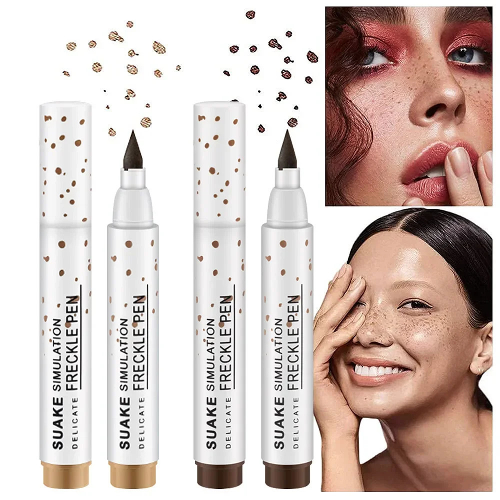 Freckle Pen Waterproof Natural Simulation Fake Spot Makeup Tool Lasting Waterproof Face Dot Spot Pen Eyeliner Durable Cosmetics i240705