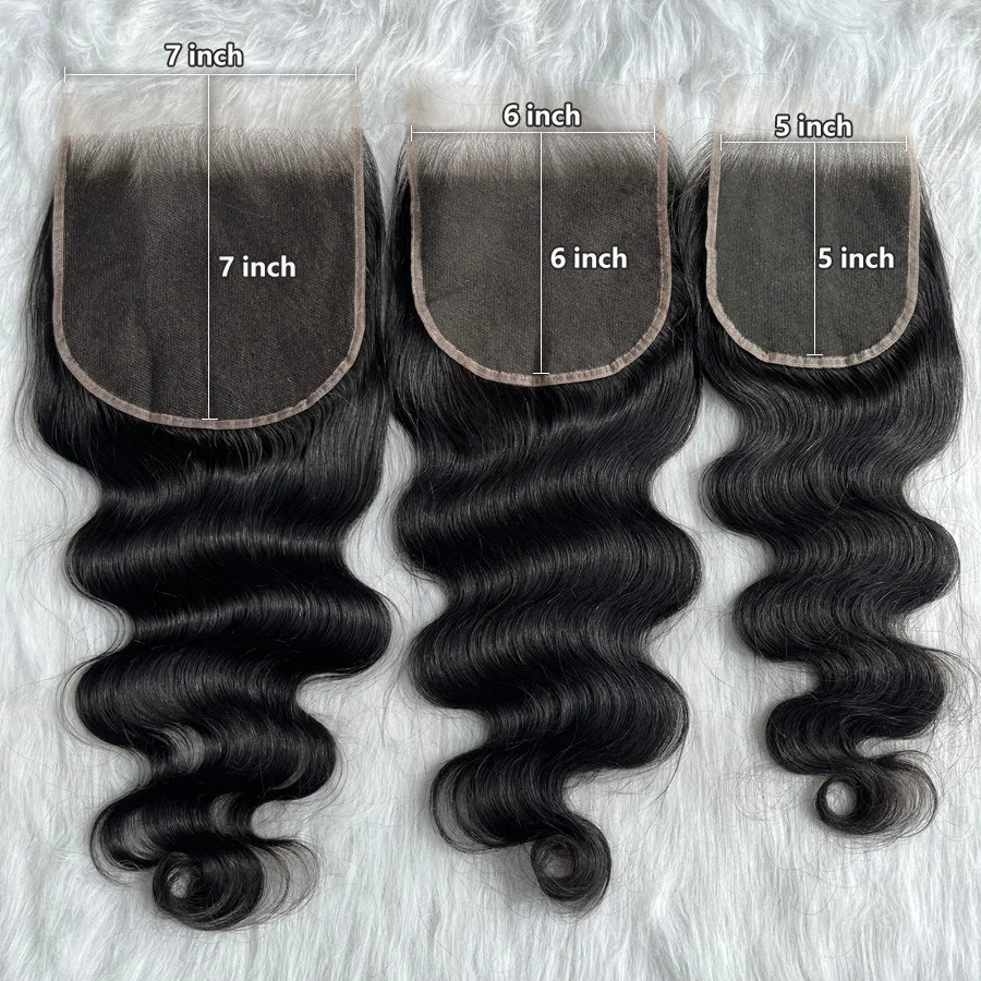 Brazilian Virgin Hair HD 7X7 Transparent Lace Closure Straight Human Hair 10-20inch Natural Color