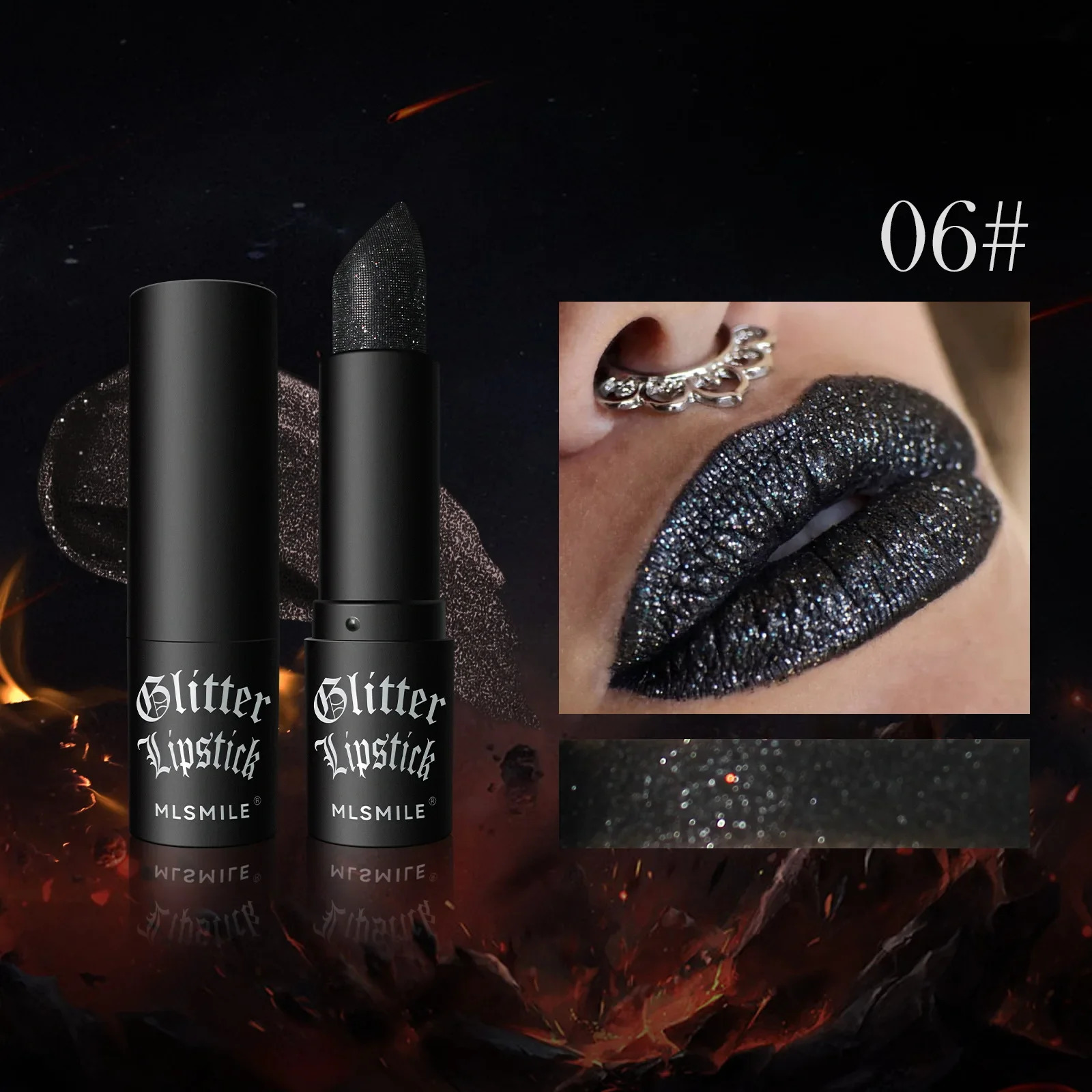 7 Colors Glitter Lipstick Waterproof Long Lasting Diamond Pearlescent Metallic Non-stick Cup Lipstick Women Lips Makeup Cosmetic i240705
