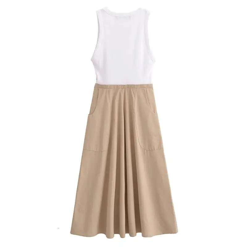 Dresses Summer Womens 2024 Chic Patchwork Elegant Womens Holiday Dress Street Fashion Youth Comfortable Dress 240701