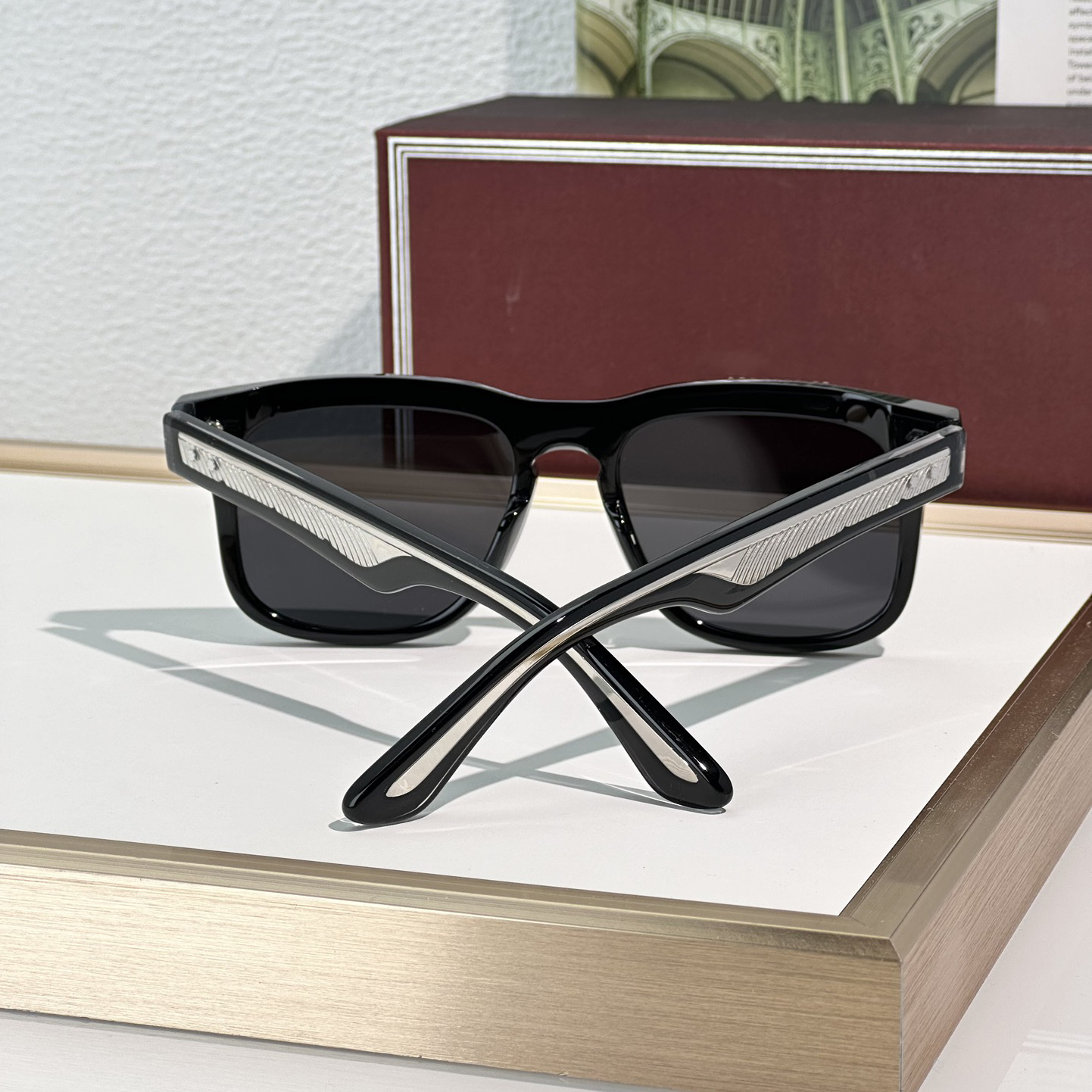 Fashion Sunglasses For Men Women WESLEYI Summer Square Super Designer Stylish High Street Style Anti-Ultraviolet UV400 Plate Acetate Full Frame Glasse