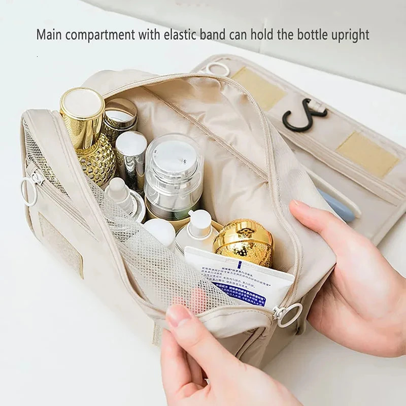 Travel Makeup Bag Waterproof Toilet Organizer High Quality Womens Necesser Bathroom Hook Washing Bag Hook Makeup Storage Bag 240704