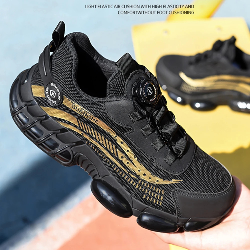 Rotating Button Safety Anti-smash Anti-puncture Work Fashion Men Sport Shoes Comfort Protective Boots Women 240702