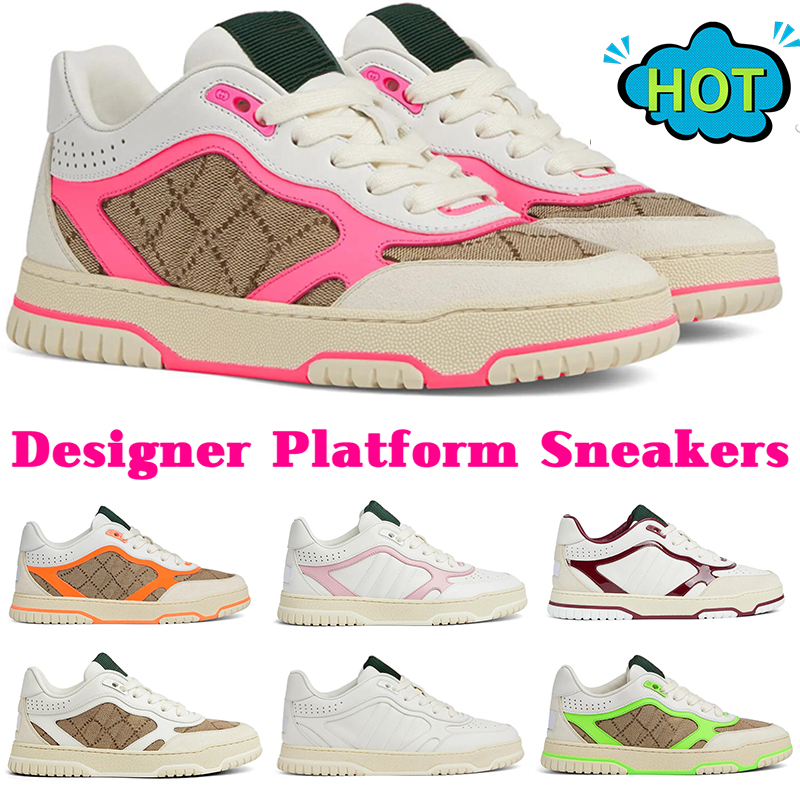 Luxury Mens Designer Sneakers Re-web leather Shoes women vintage suede trainers men Platform sneaker fashion shoe pink ebony Top Quality womens Casual trainers