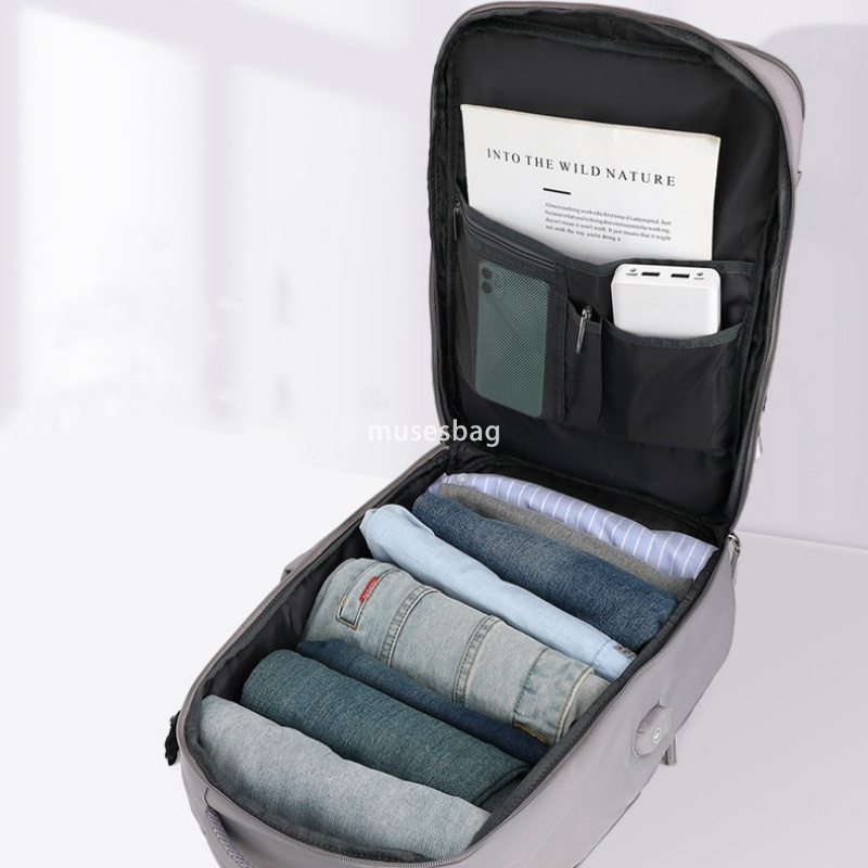 Temperament for both men and women high-end new expansion backpack universal backpack travel oversized luggage bag shoe compartment waterproof leisure