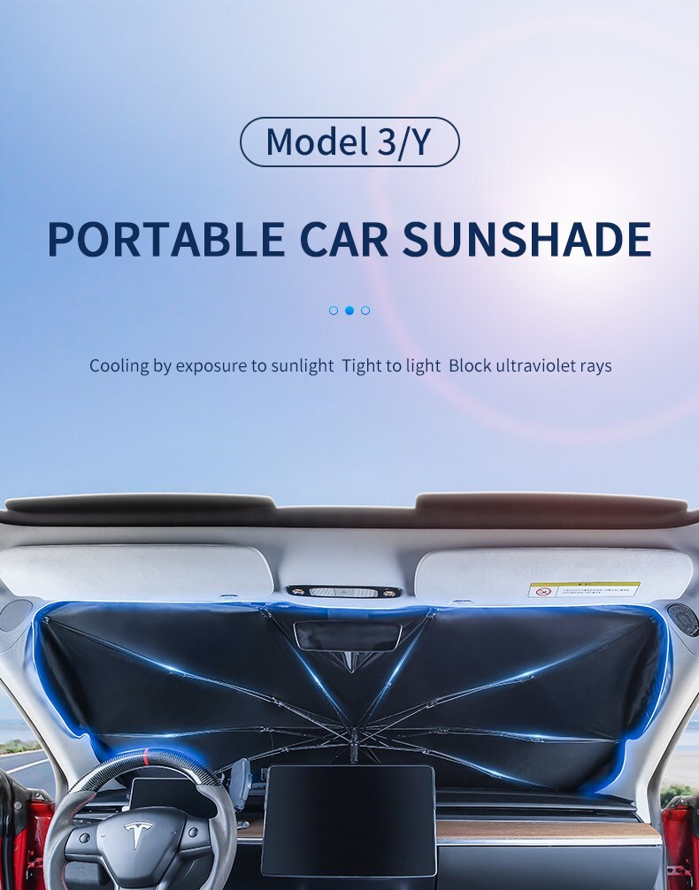 2025 new Car Windshield Sunshades Cover For Tesla 3 Model Y 2023 Foldable Shade Umbrella Sunblind Front Window Sun Protection