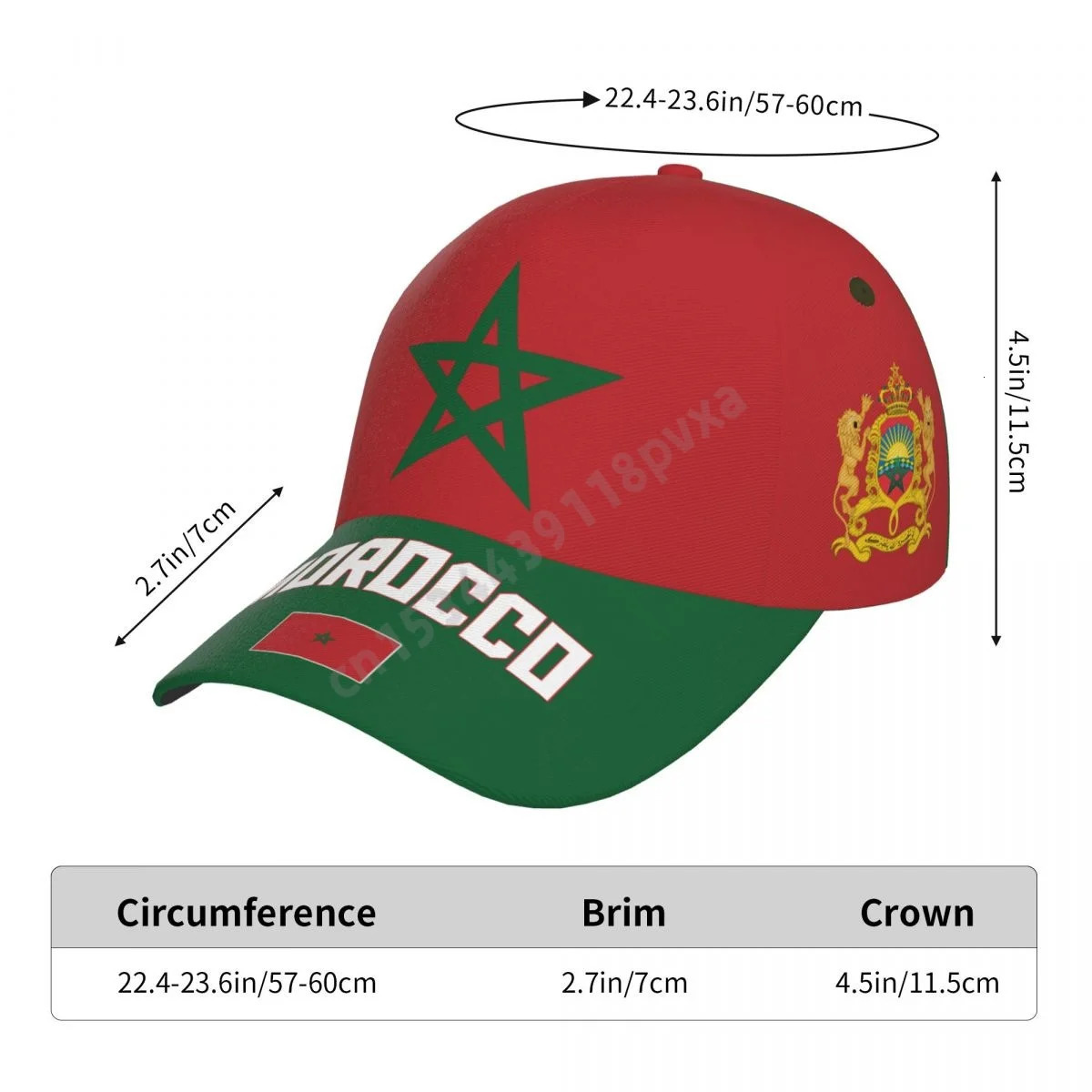 Unisex Morocco Flag Cool Moroccan Adult Baseball Cap Patriotic Hat for Baseball Soccer Fans Men Women 240625