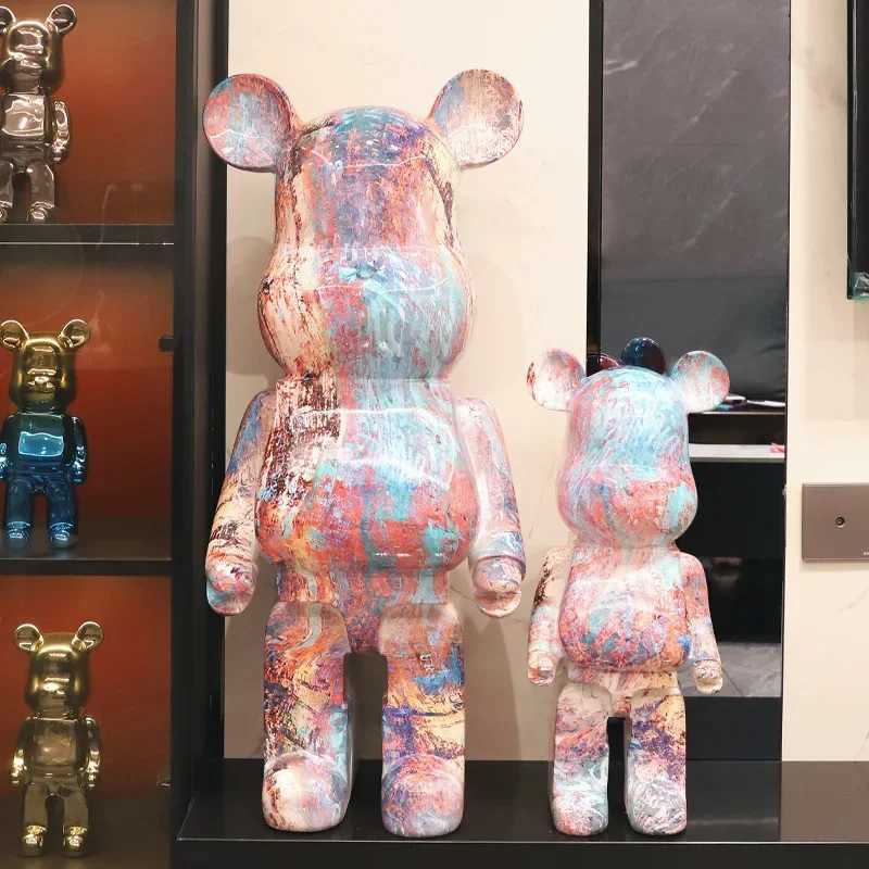 Novelty Items Decorative Objects Figurines Creative Modern 50cm Cartoon Violent Bear Decoration Piggy Bank Home Improvement TV Cabinet Large Floor Sta