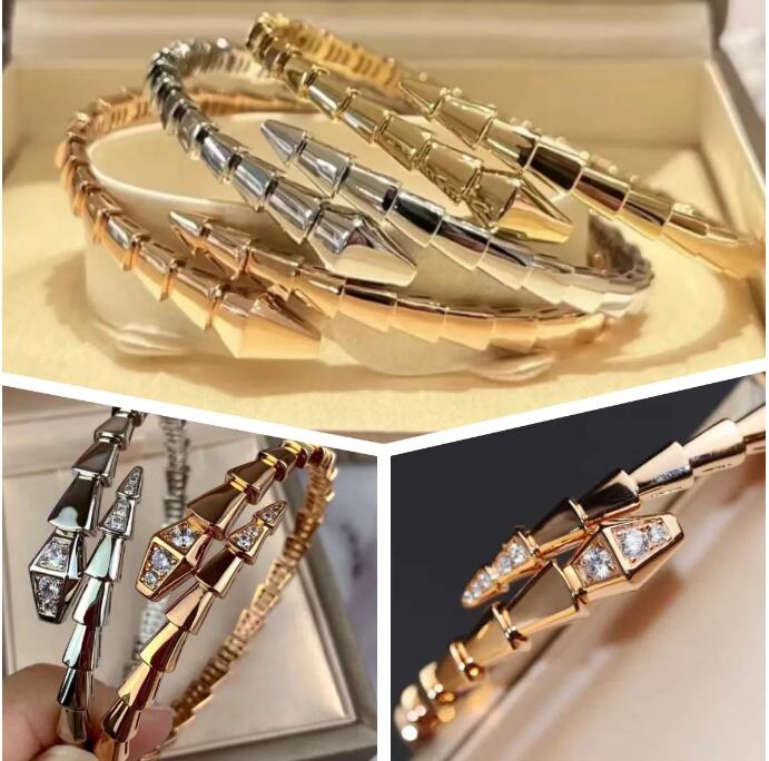 Designer Jewelry Narrow Single Circle Snake Designers Bracelet Gold Bracelets Bangle Party Birthday Gift High Quality H446