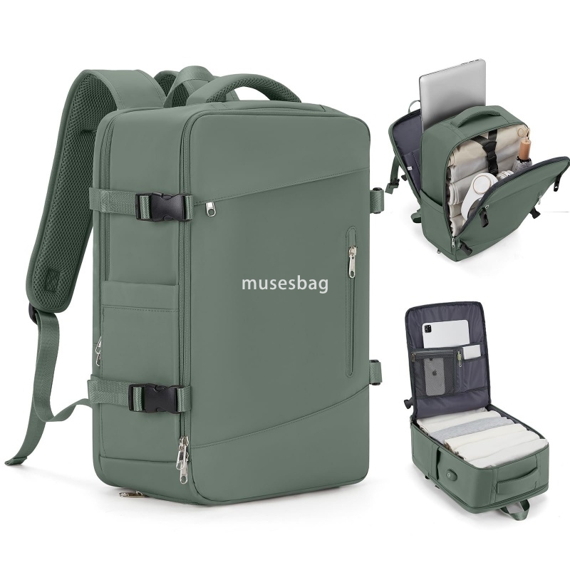 Fashionable Women's Advanced Sense New Middle School Student School Bag Travel Backpack Travel Simple Large Capacity Multi functional Expansion L