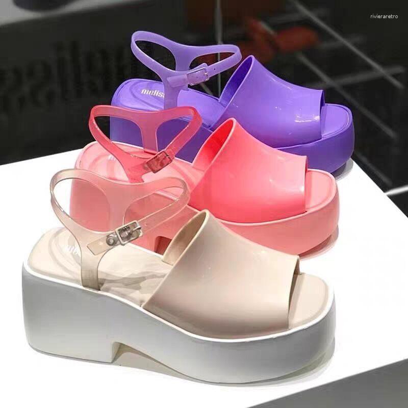 Sandals Melisa Women's Shoes Summer Roman Platform Open Toe Wedge Jelly