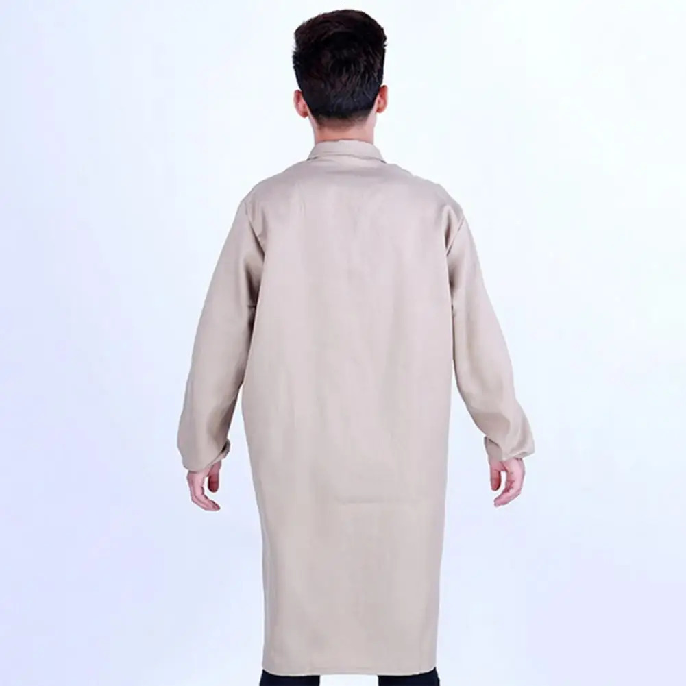 Work Clothes Dirt-resistant Ergonomic Cut Workwear Robe Type Single-breasted Working Clothes Long Sleeve Work Uniforms 240704