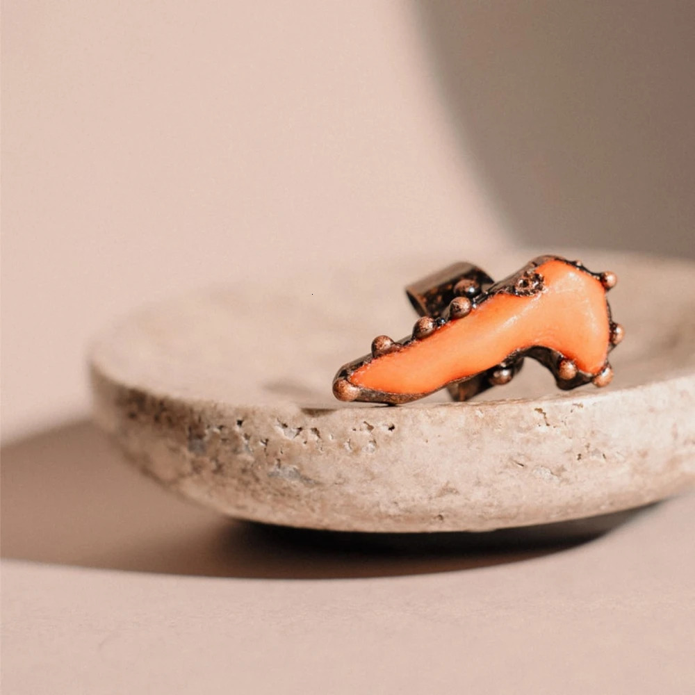 YEEVAA Irregular Coral Natural Stone Vintage Ring 240626