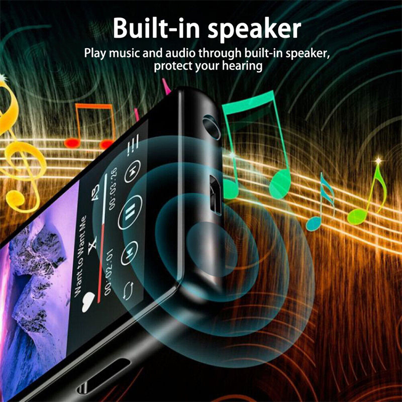 Portable Mini MP3 Player Bluetooth HiFi Stereo Music Player Full Screen MP4 Video Playback With FM Radio Recording For Walkman