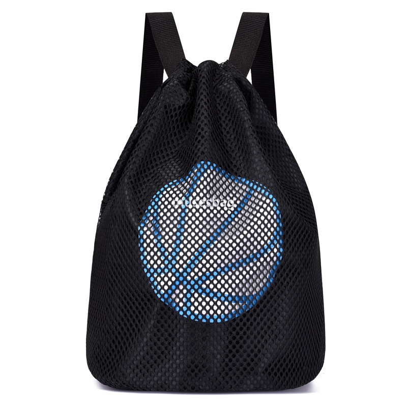 Fashionable women's high-end lightweight large and small basketball bags student football training bags outdoor sports drawstring backpack storag