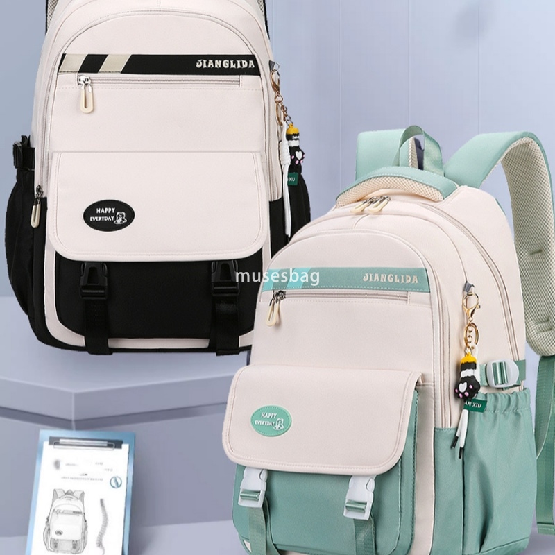 High quality women's fashionable new style simple and large capacity primary school girls backpack junior high school students backpack trendy in