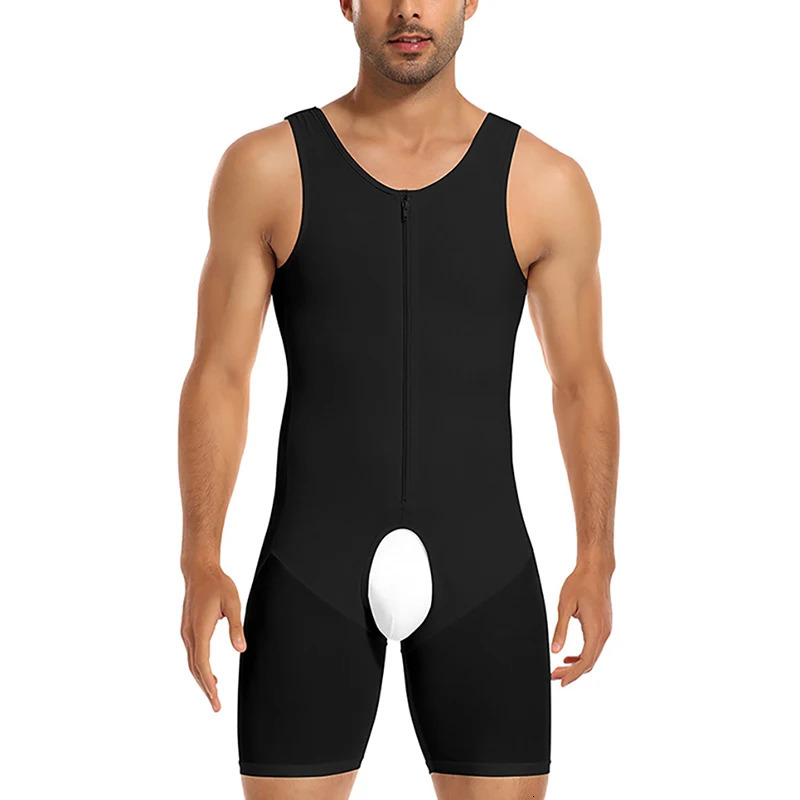 Upgraded Mens Shapewear Bodysuit Padded Butt Lifter Full Body Shaper Compression Underwear Slimming Suit Waist Trainer Corset 240703