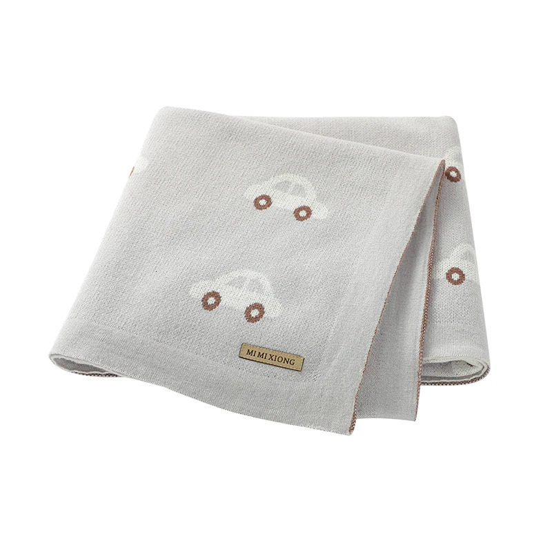 s Breathable born Boy Girl Swaddle Wrap Receiving 10080cm Infant Cotton Knitted Stroller Bassinet Nursery Quilts 240703