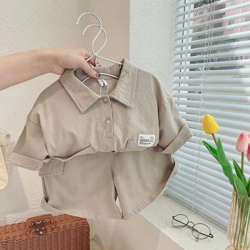 Clothing Sets Summer Boys Clothing Set New Childrens Cotton Short sleeved T-shirt and Shorts Two piece Set for Boys and Baby Summer Clothing