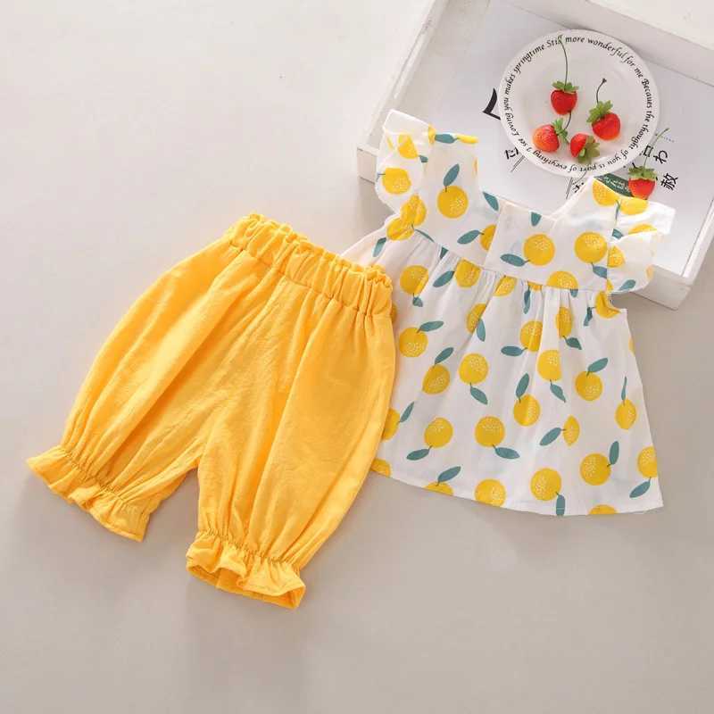 Clothing Sets Toddler Girls Set Summer Short Sleeve Clothes Set Cute Printed T-shirt Pants 2pcs Suit Baby Kids Outfits Children Clothes