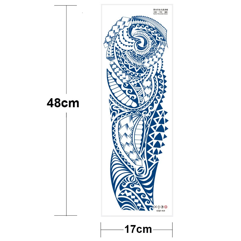 Juice Tattoo Durable Waterproof Temporary Tattoo Sticker Totem Tribal Dragon Full Arm Large Size False Tattoo Sleeves 240705