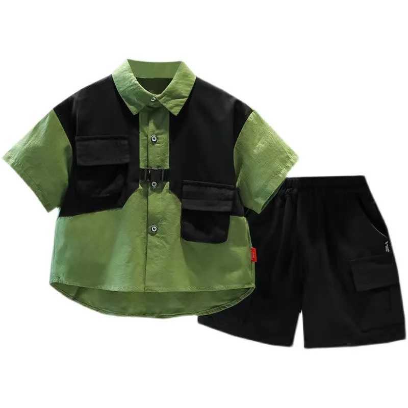 Clothing Sets 2024 New Summer Children Clothes Boys Suit Shirt Tops + Jeans Pants 2Pcs/Set Infant Casual Outfits 2-7 Year Kids Clothing