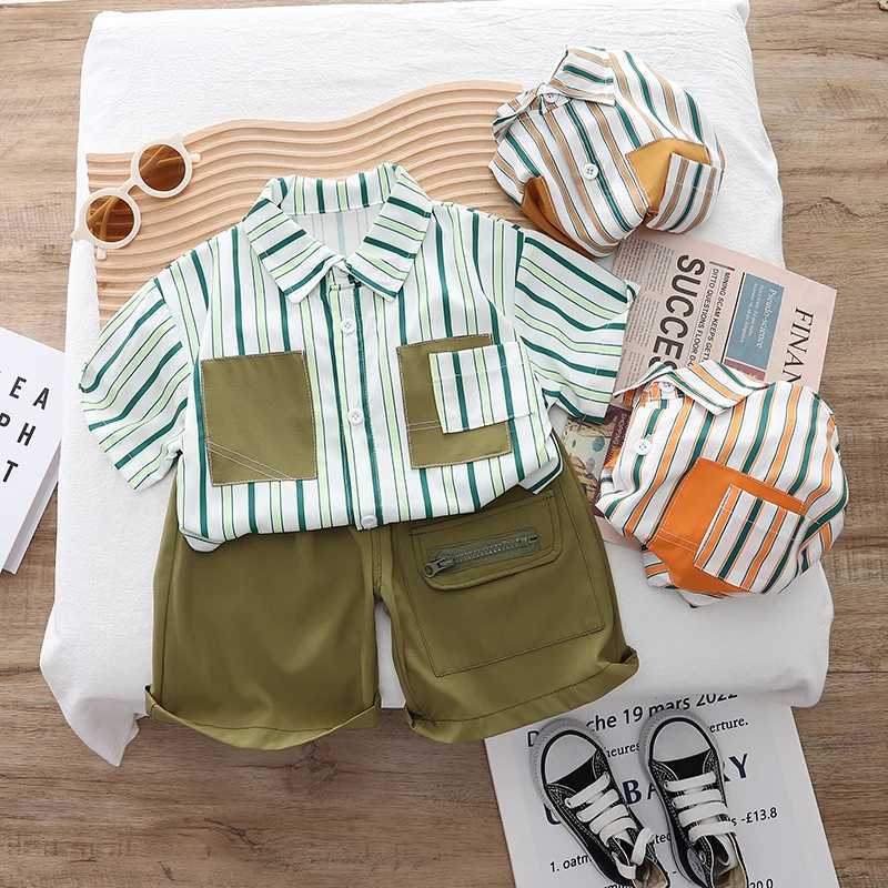 Clothing Sets Children Boys Casual Striped T-Shirt Shorts 2Pcs/Set New Summer Baby Clothes Suit Toddler Costume Kids Outfits Infant Tracksuits
