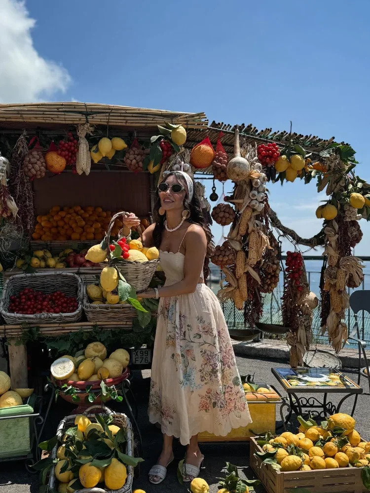 Elegant Print Hollow Out Halter Dress For Women Sexy Backless Sleeveless Aline Dresses Summer Female Fashion Party Vestidos 240628