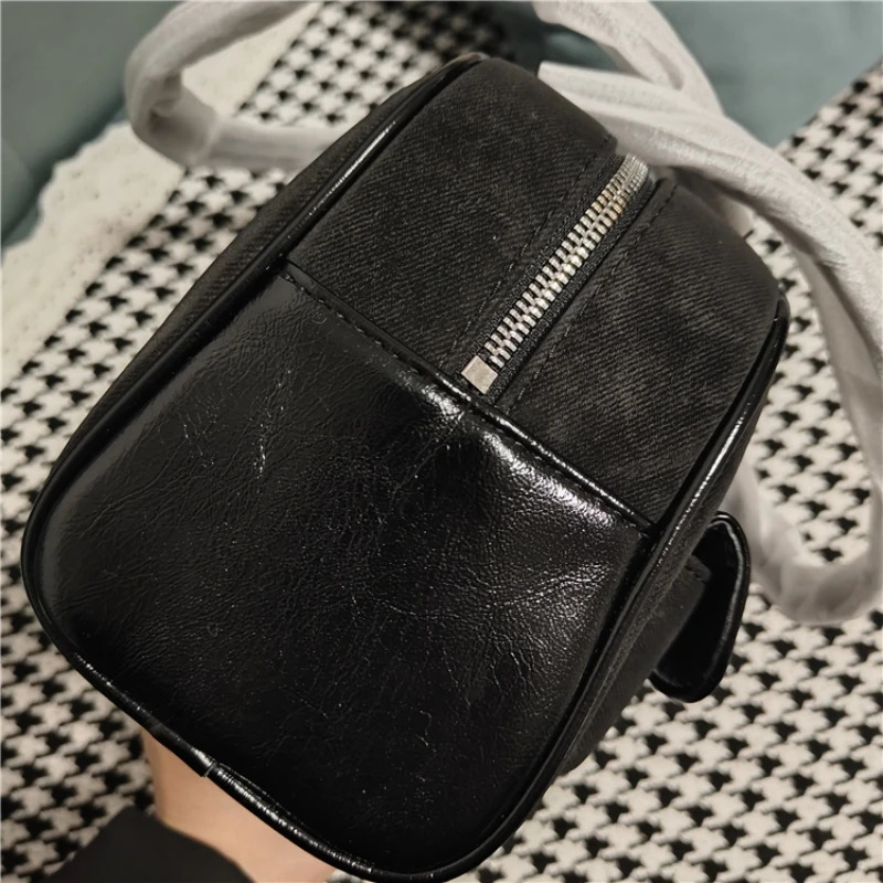 Stand Oil Bag Women Shoulder Chubby Bags Korean YUN JIN Style Bowling Boston Pockets Desinger Tote 240702 - view 7