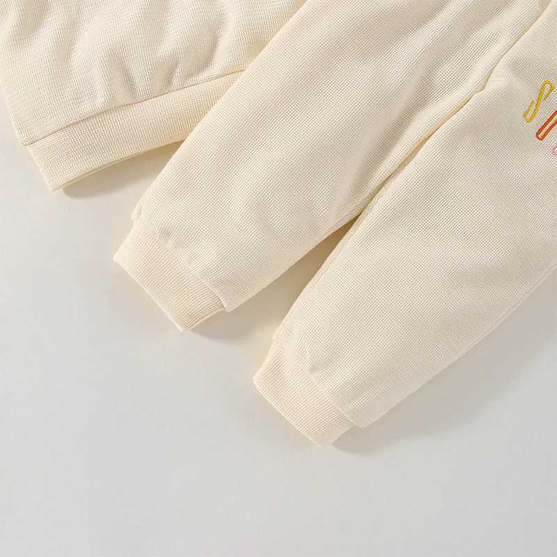 Clothing Sets New 2023 Baby Boy Girl Clothing Sets Children Pullover Sweatshirts + Simple Solid Cotton Sports Pants 2pc Kids Clothes Boy Suit