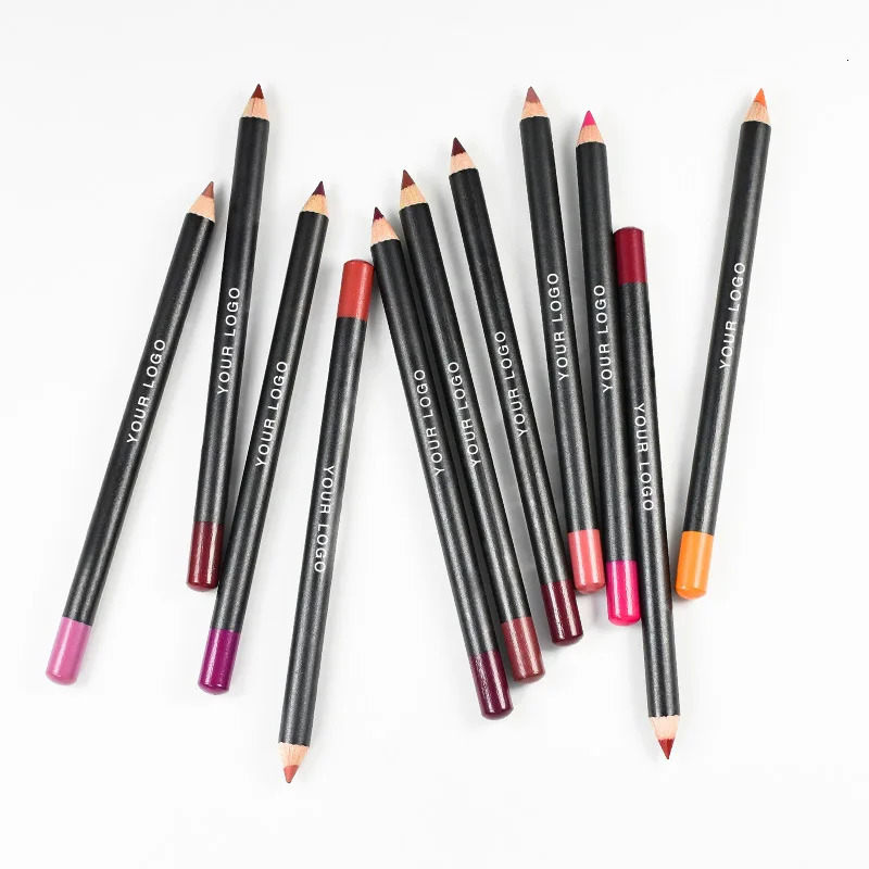 12PcsSet Waterproof Lip Pencil Set Matte Lip Liner Long Lasting Makeup Pens Easy to Wear Private Label Makeup Vendor 240705