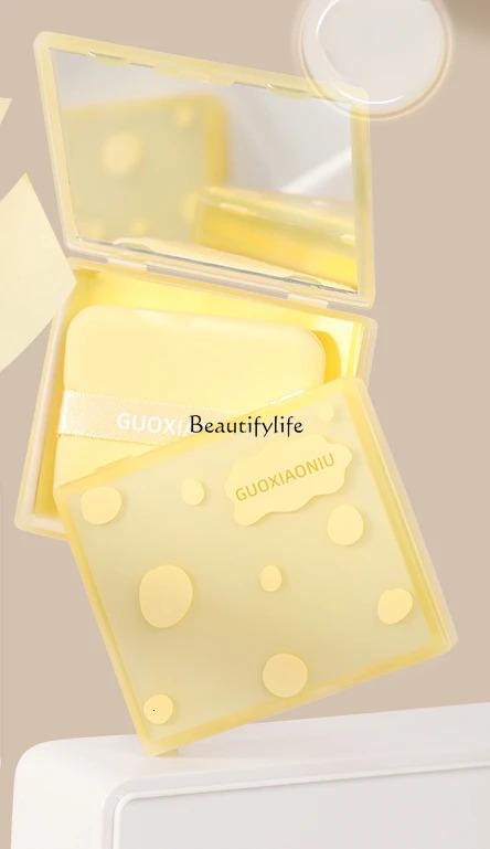 Butter Oil-Absorbing Sheets Refreshing Oil Control with Powder Puff Mirror Portable Face Oil Removing Glossy Paper 240705