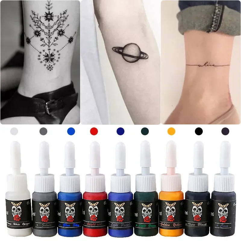 5ml tattoo ink pigment body art multi-color tattoo ink professional beauty pigment makeup tattoo products semi anent eyebrows 240705