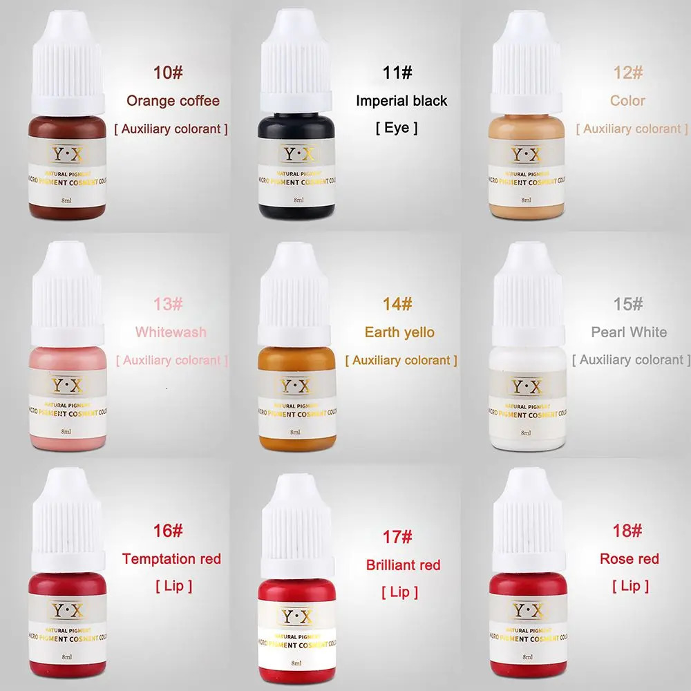 8ML tattoo ink pigment beads semi anent easy to apply eyeliner lipstick professional body art makeup 240705