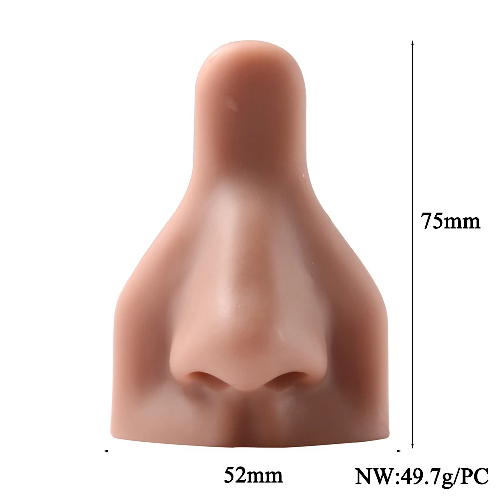 1 selling soft square silicone earring model tattoo practice perforation tool nose model earring display stand kit 240705