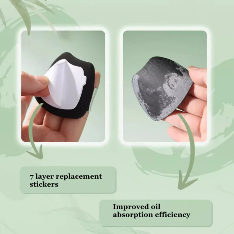 LISHU 200 Sheets Blotting Paper With Powder Puff Blender Sponge Oil Control Oil Absorbing Wipes Matte Fix Makeup Tool 240705