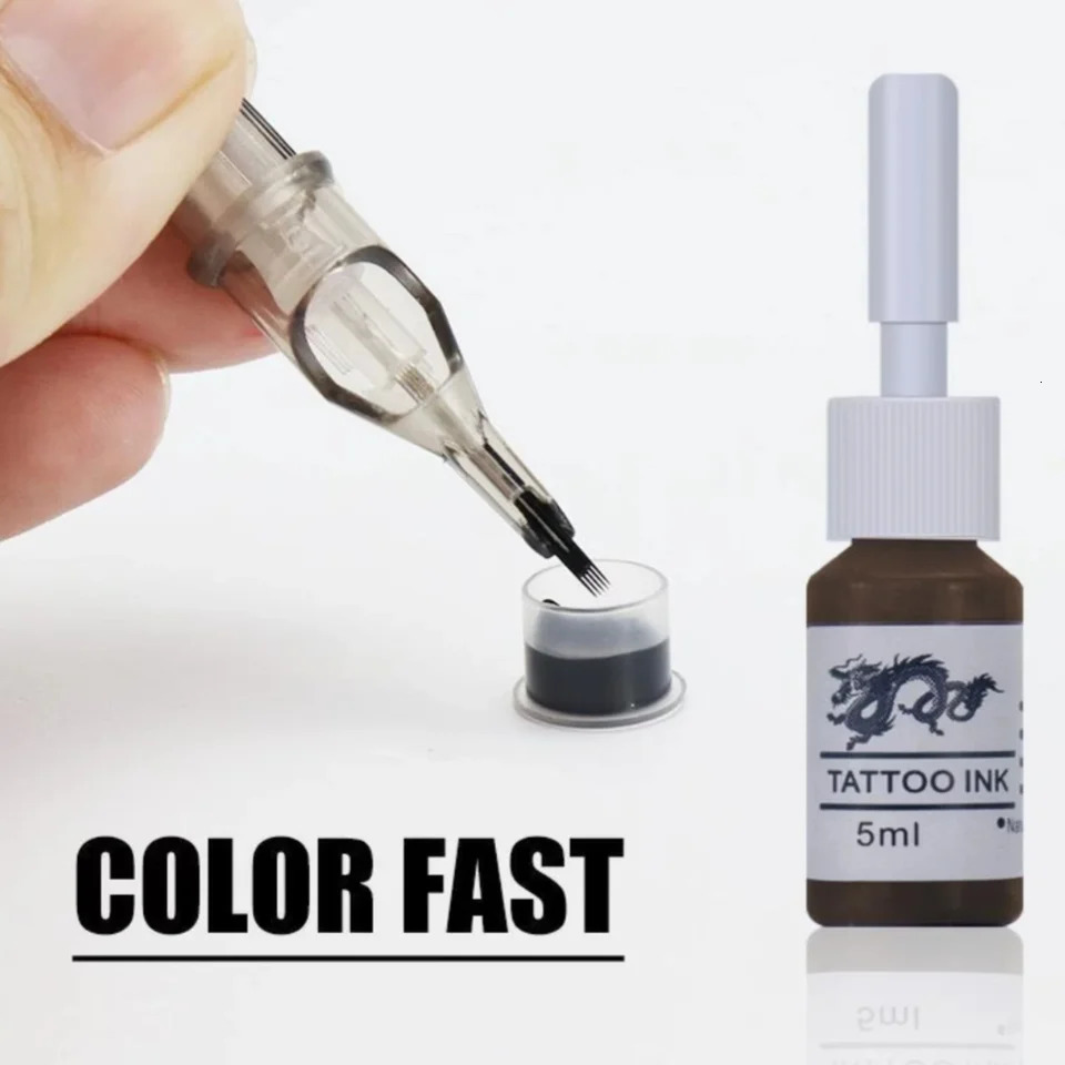 Dragon Tattoo Ink Set Single Bottle 5ml Body Art Professional Supplies Ink Set Multi Color 6 8 10 14 240705