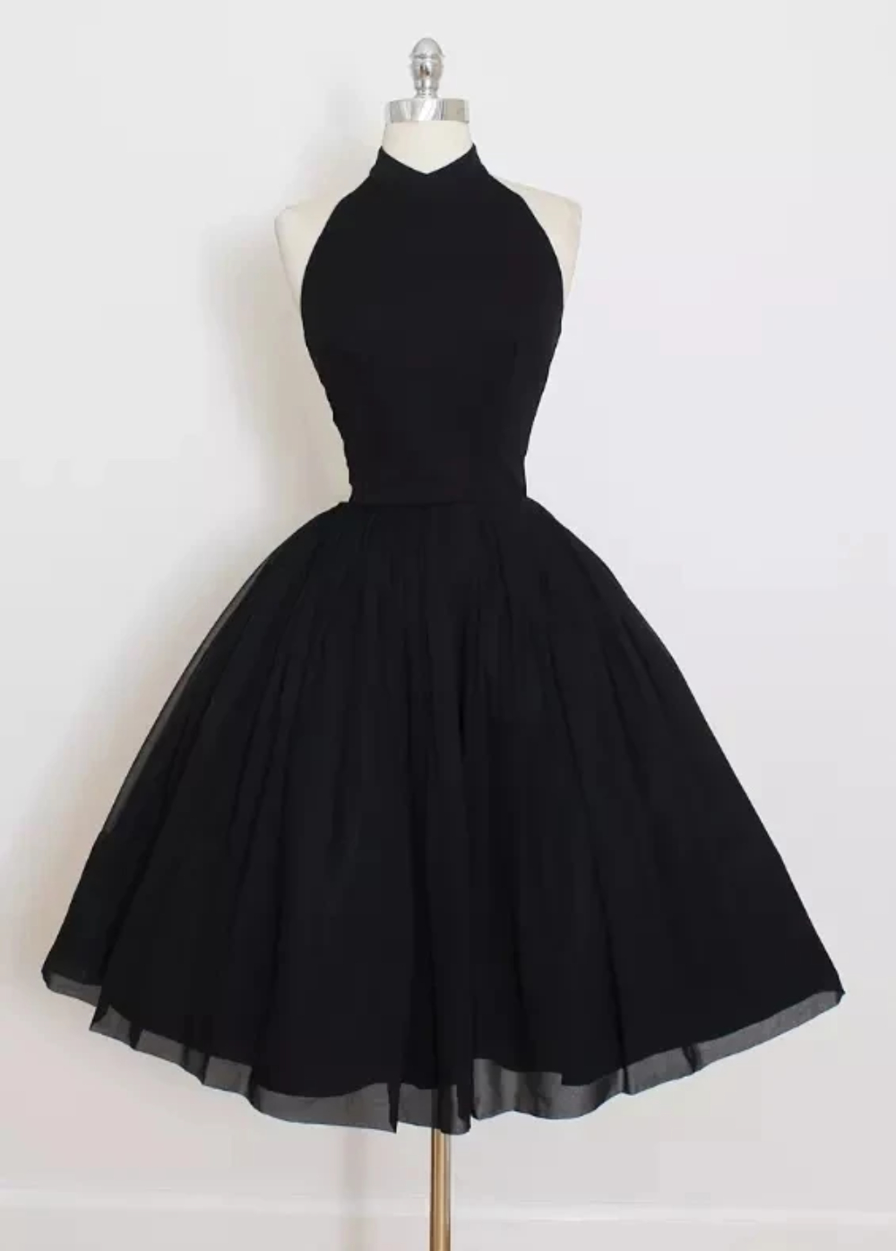 Black Short Homecoming Dresses High-Neck Chiffon Birthday Graduacion Prom Party Gown Vestidos De Festa