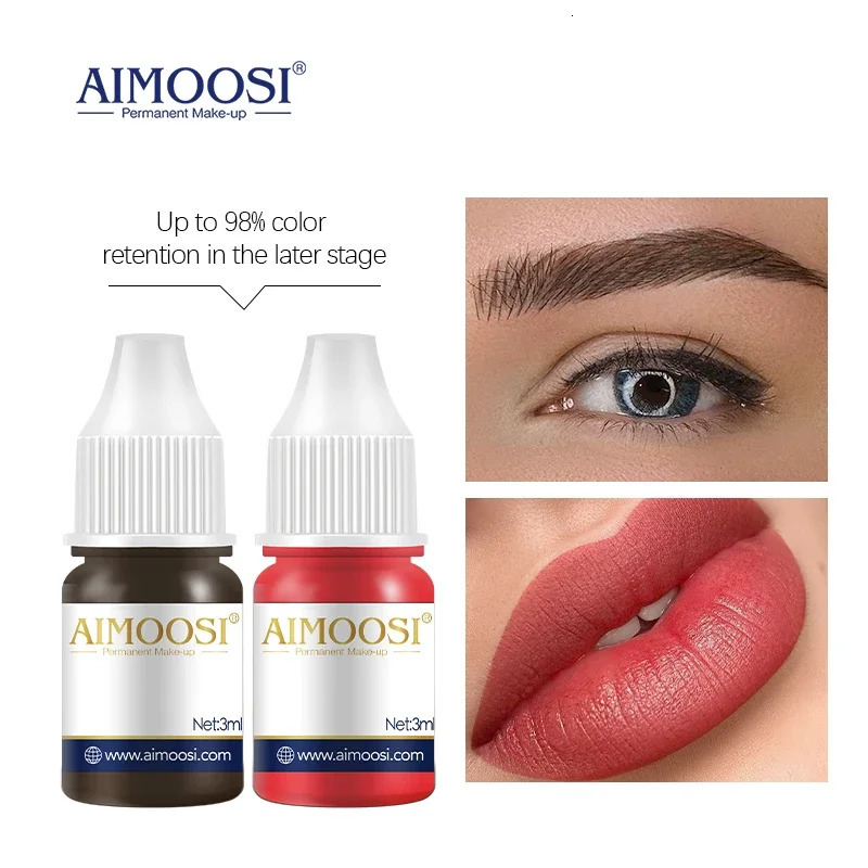AIMOOSI l tattoo bead pigment used for semi anent body eyebrows eyeliner lip color makeup consumer goods 240705