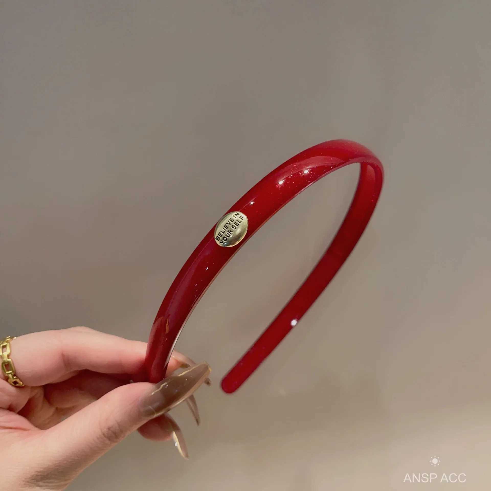 Headbands Gold Label Acrylic Korean Hair Accessories Boutique Multi-coloured Acetate Plastic Hair Hoops for Women Simple Popular Headbands