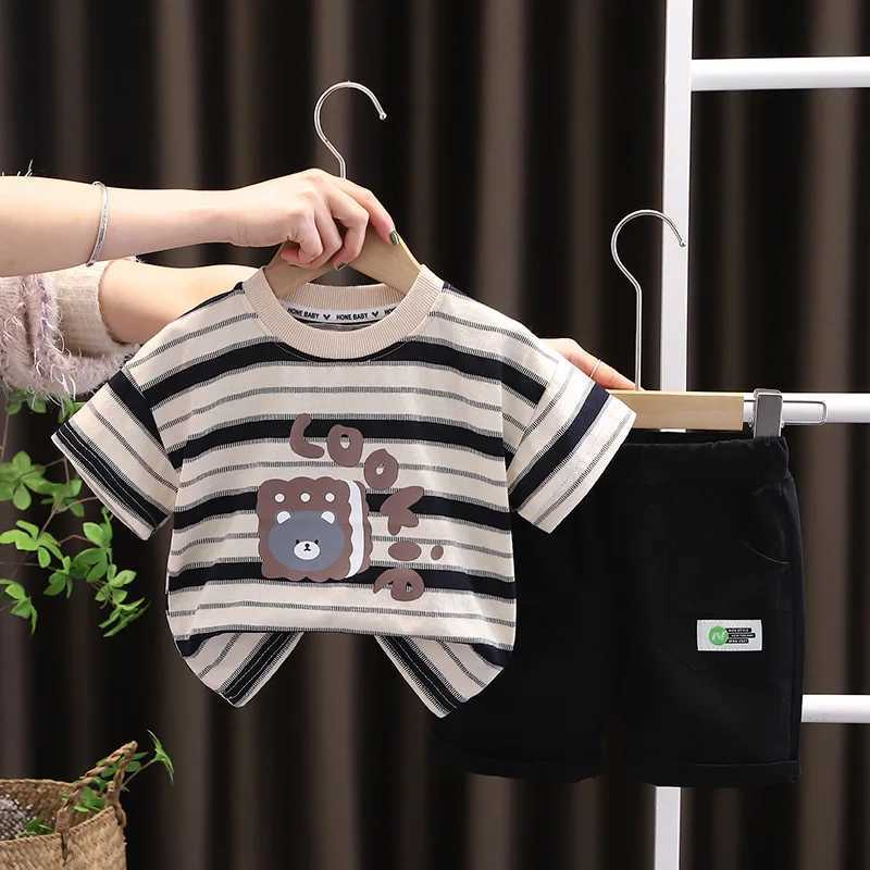 Clothing Sets NewSummer Children Cotton Baby Boy Clothes Suit Cartoon Bear T Shirts Shorts 2Pcs/sets Infant Kids Fashion Toddler Tracksuits