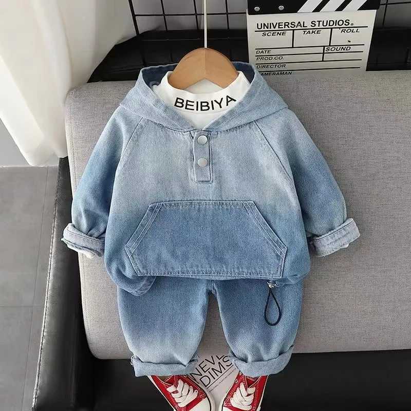 Clothing Sets Autumn New Boys Long-sleeved Suit Fashion Suit 2-piece Set Coat Pant Childrens Clothes For Boys Aged 3-6 New 2024 Kids Outfits