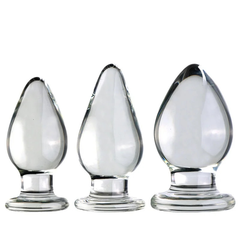 VaHppy Anal Expansion Training Gay Sex Toys Glass Anal Plugs Dilation Masturbator Conical Large SM BDSM Couple gam Adult Product 240627