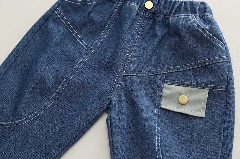 Clothing Sets Kids Boys Denim Suit Spring Autumn Childrens Casual Splicing Jacket Jeans Pants 2pcs/Set Toddler Fashion Clothing Tracksuits